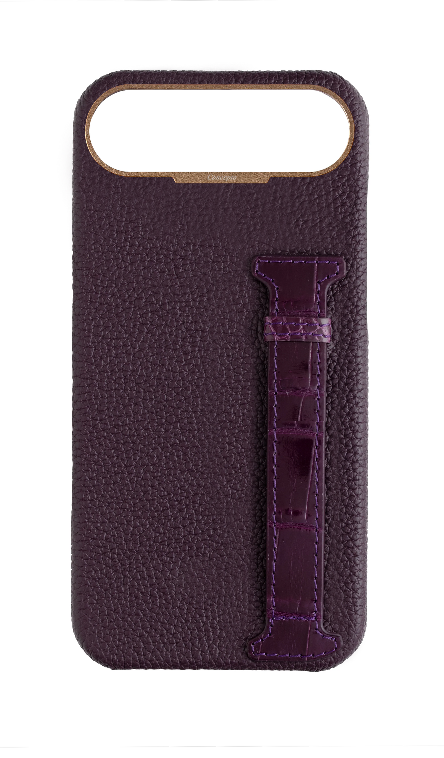Deep Purple Exotic Crocodile Side Strap Case