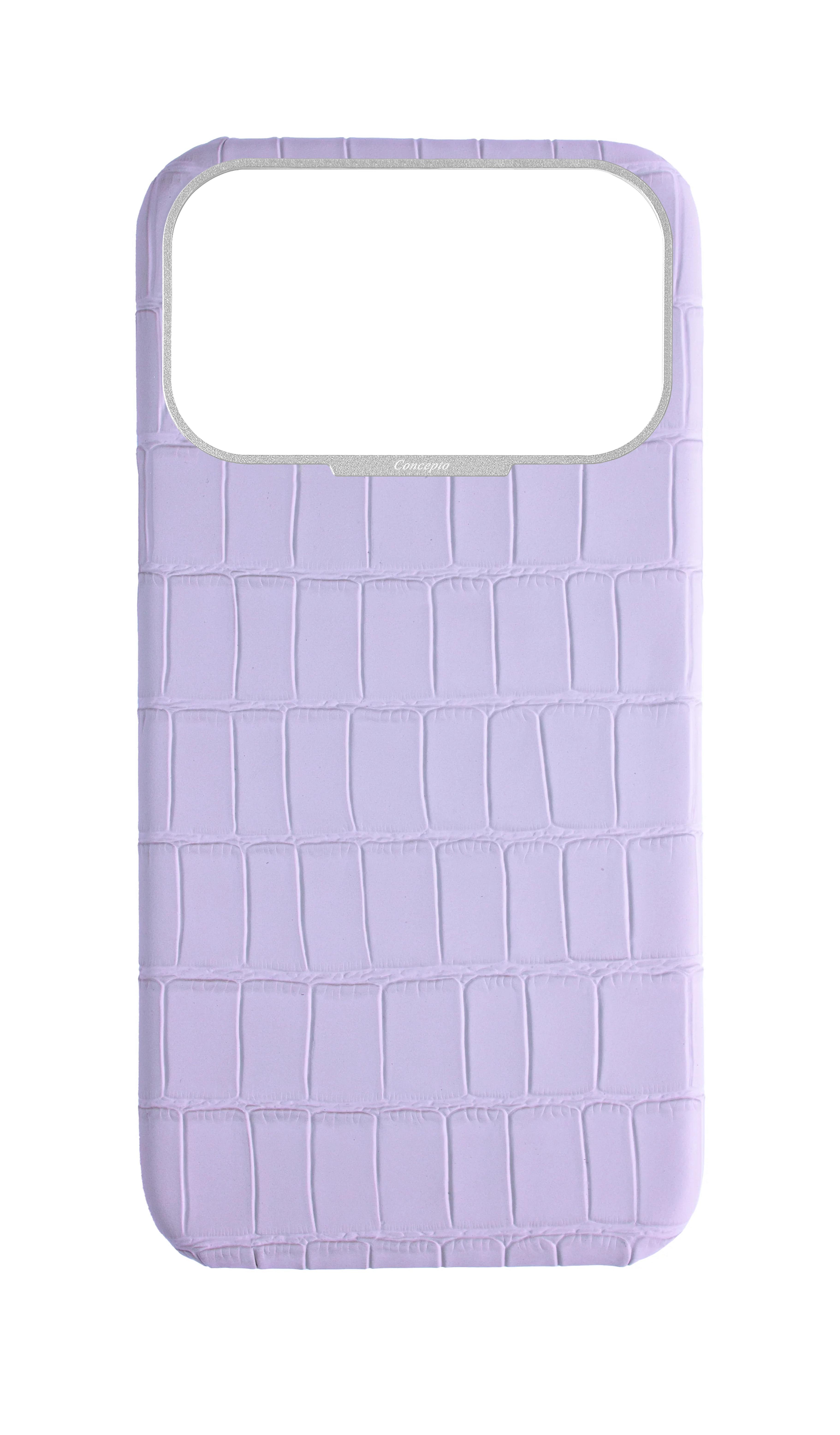 Matte Lilac Strapless Embossed Crocodile Case