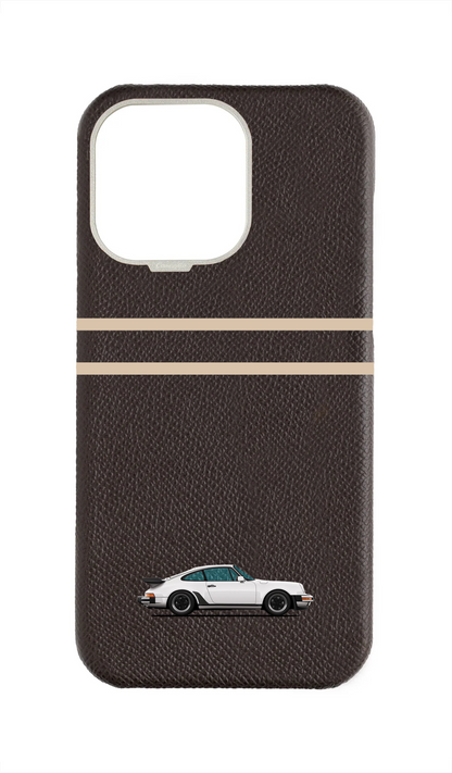 Brown Strapless Epsom Case - Retro Sport Design