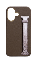 Taupe Himalayan Exotic Crocodile Side Strap Case