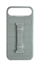 Matte Grey Embossed Crocodile Case