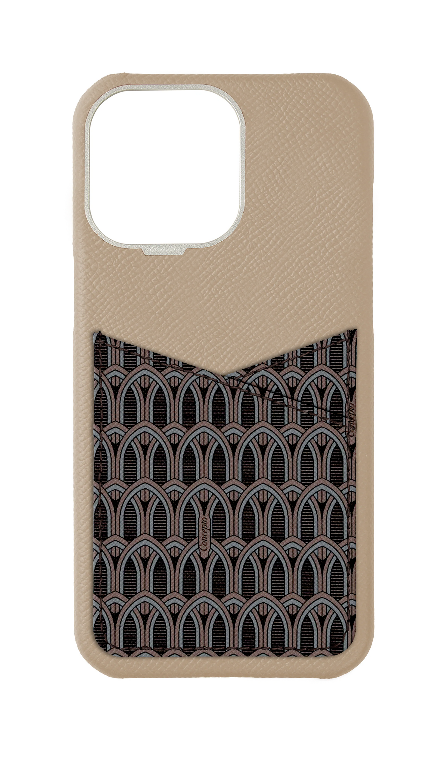 Cream Monogram Pocket Case