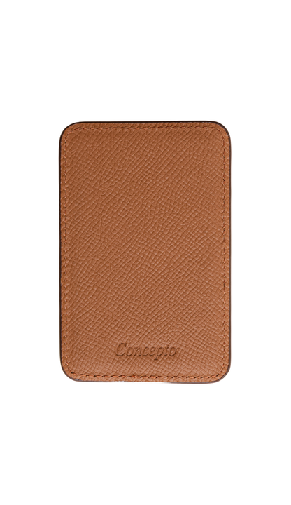Tan Ostrich Contour MagSafe Wallet - The Wave