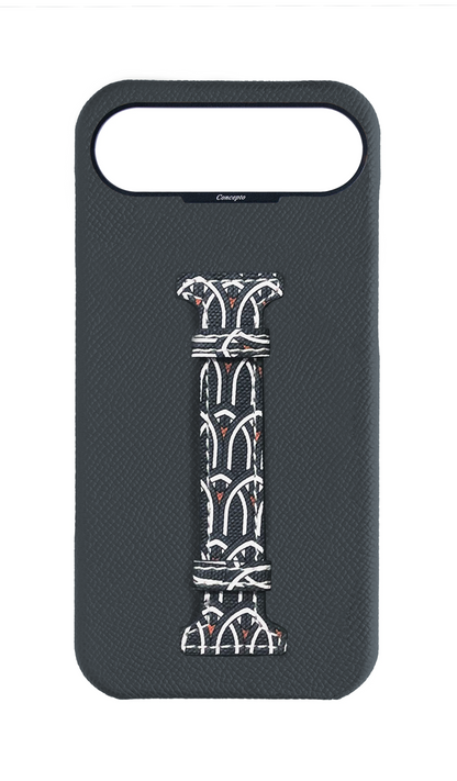 Grey Monogram Middle Strap Case