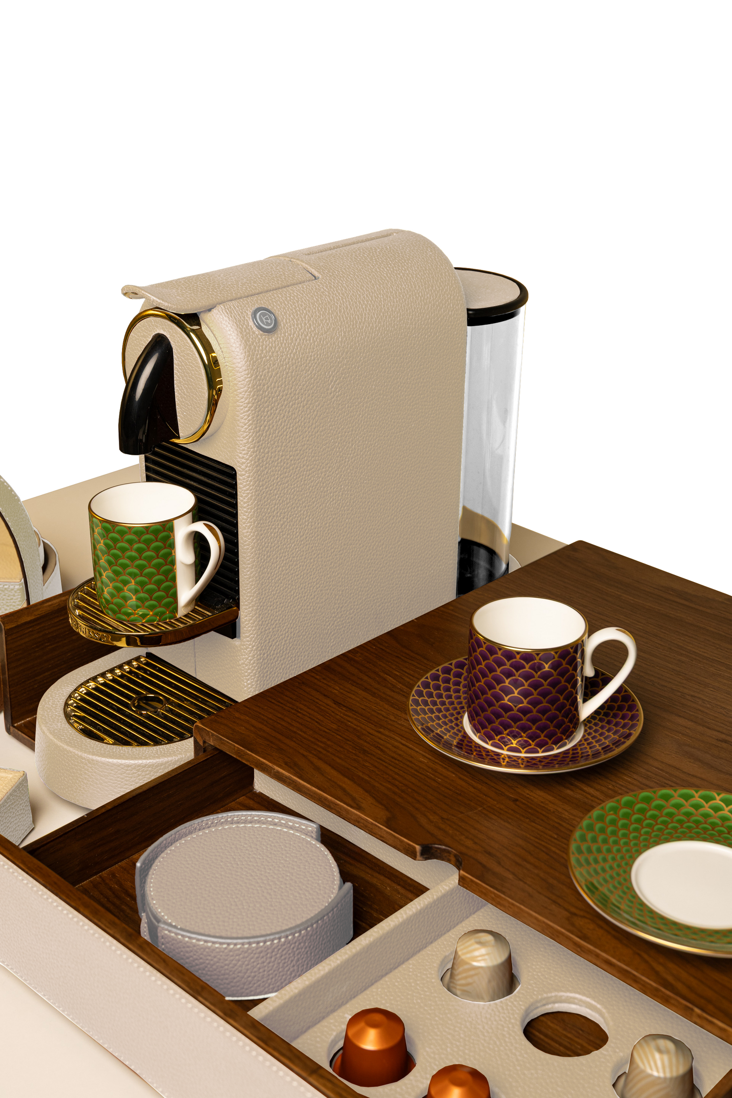 Cream Walnut Coffee Drawer