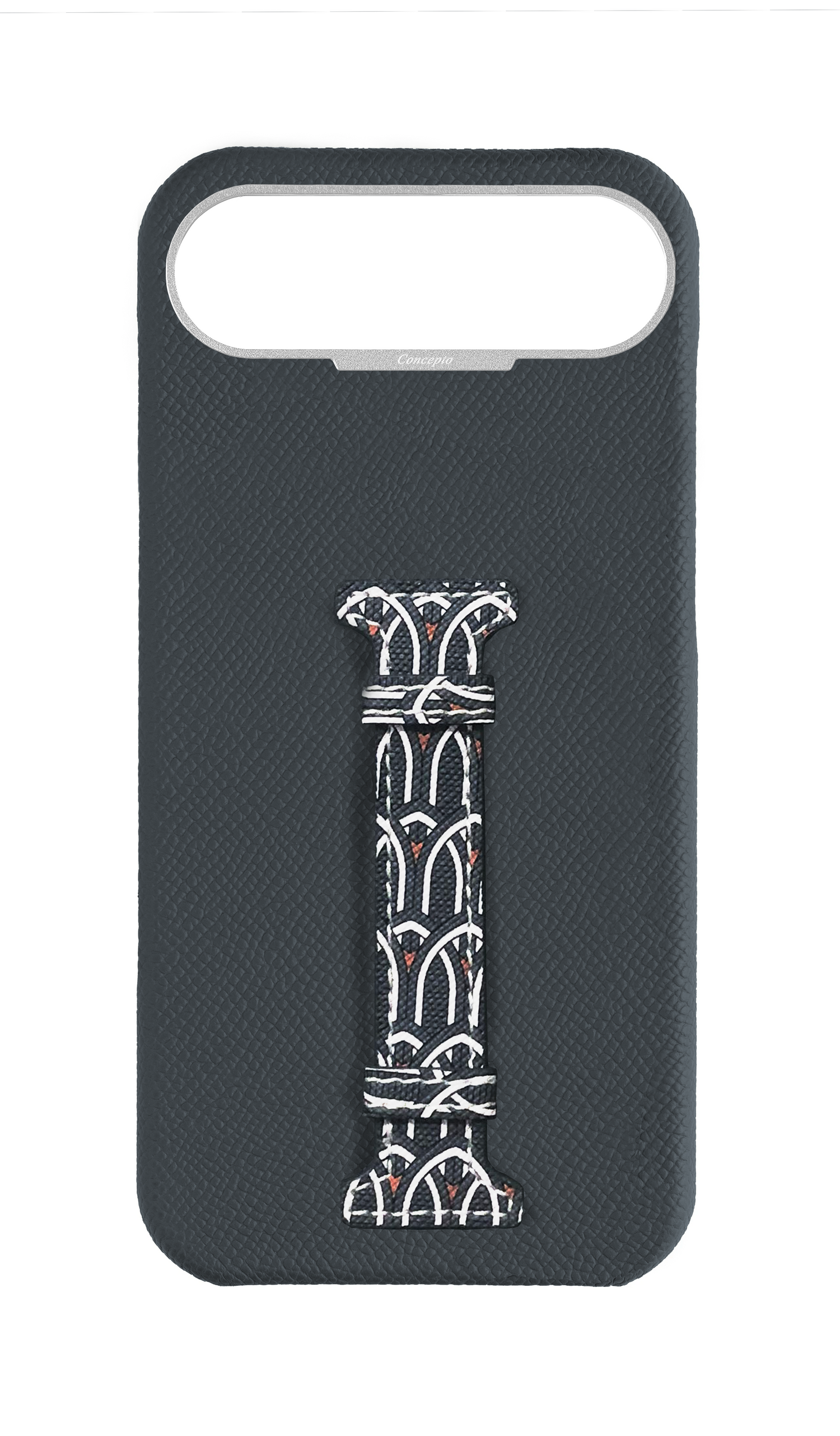 Grey Monogram Middle Strap Case
