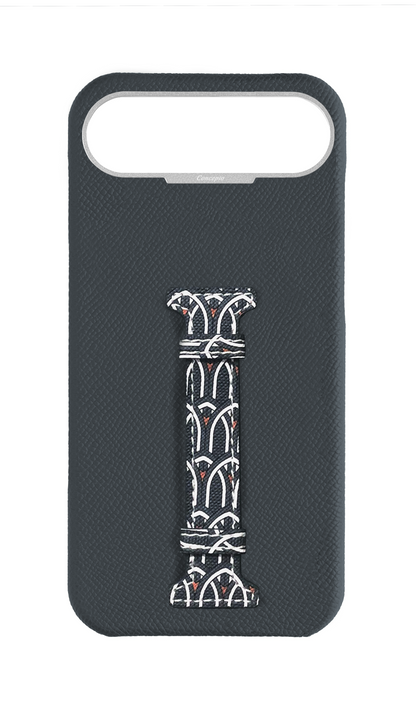 Grey Monogram Middle Strap Case