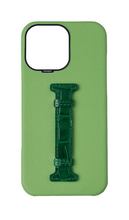 Leaf Green / Royal Green Exotic Crocodile Middle Strap Case