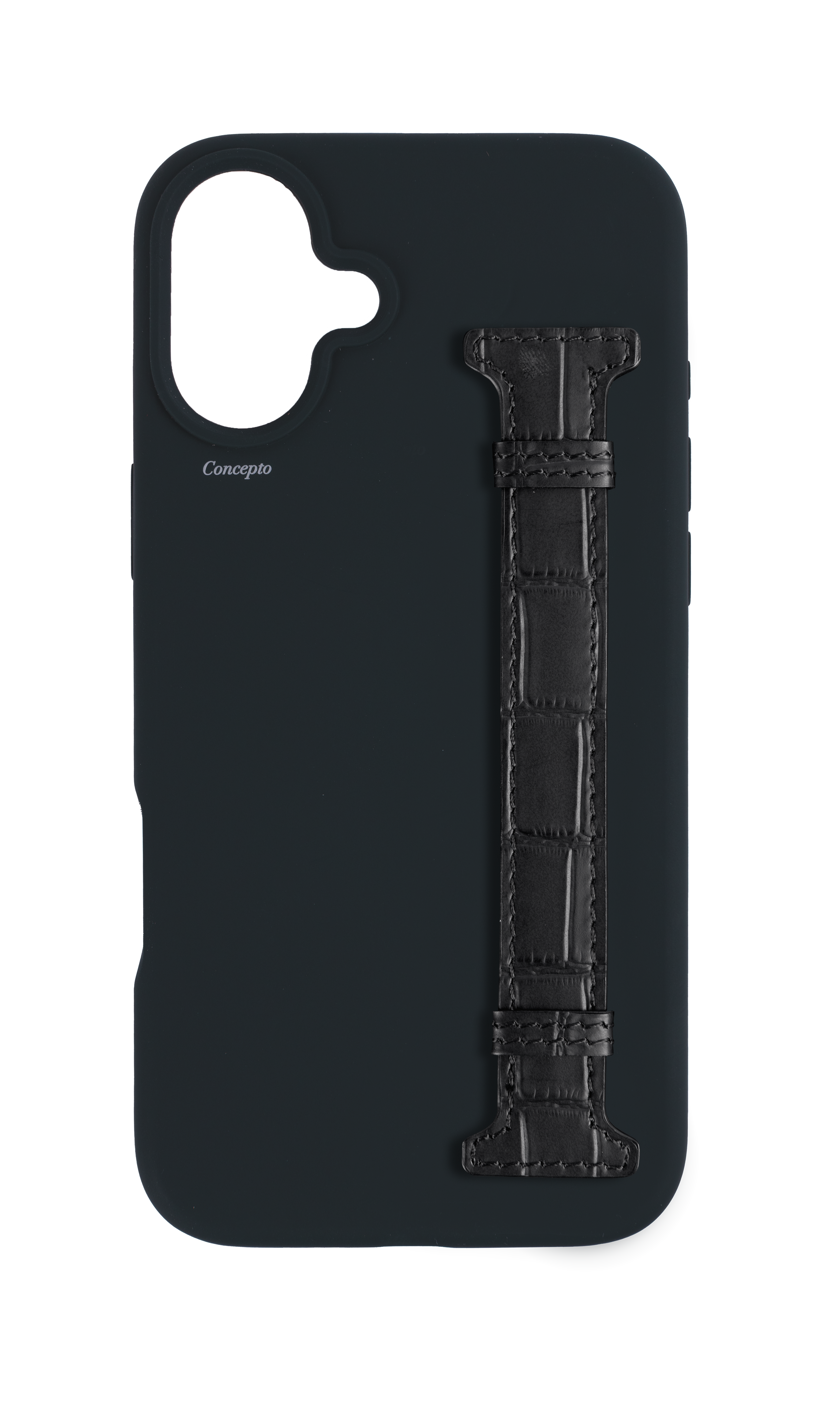 Black Silicon Side Strap Case