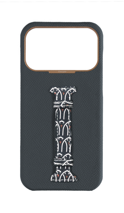 Grey Monogram Middle Strap Case