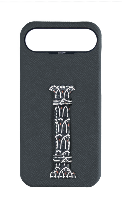 Grey Monogram Middle Strap Case