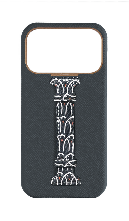 Grey Monogram Middle Strap Case