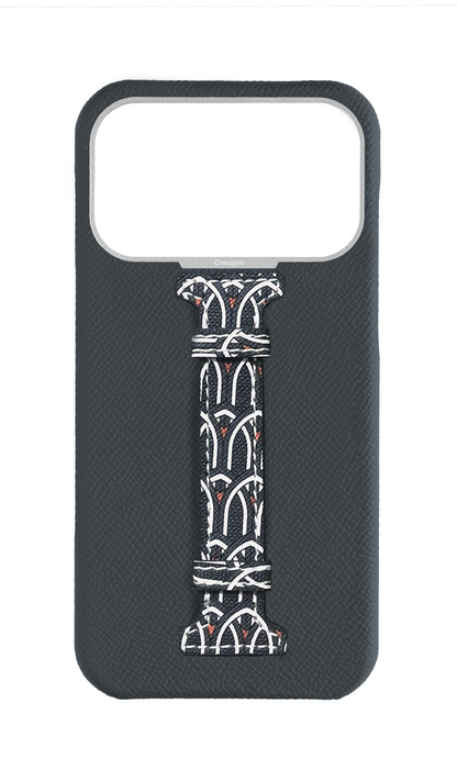 Grey Monogram Middle Strap Case