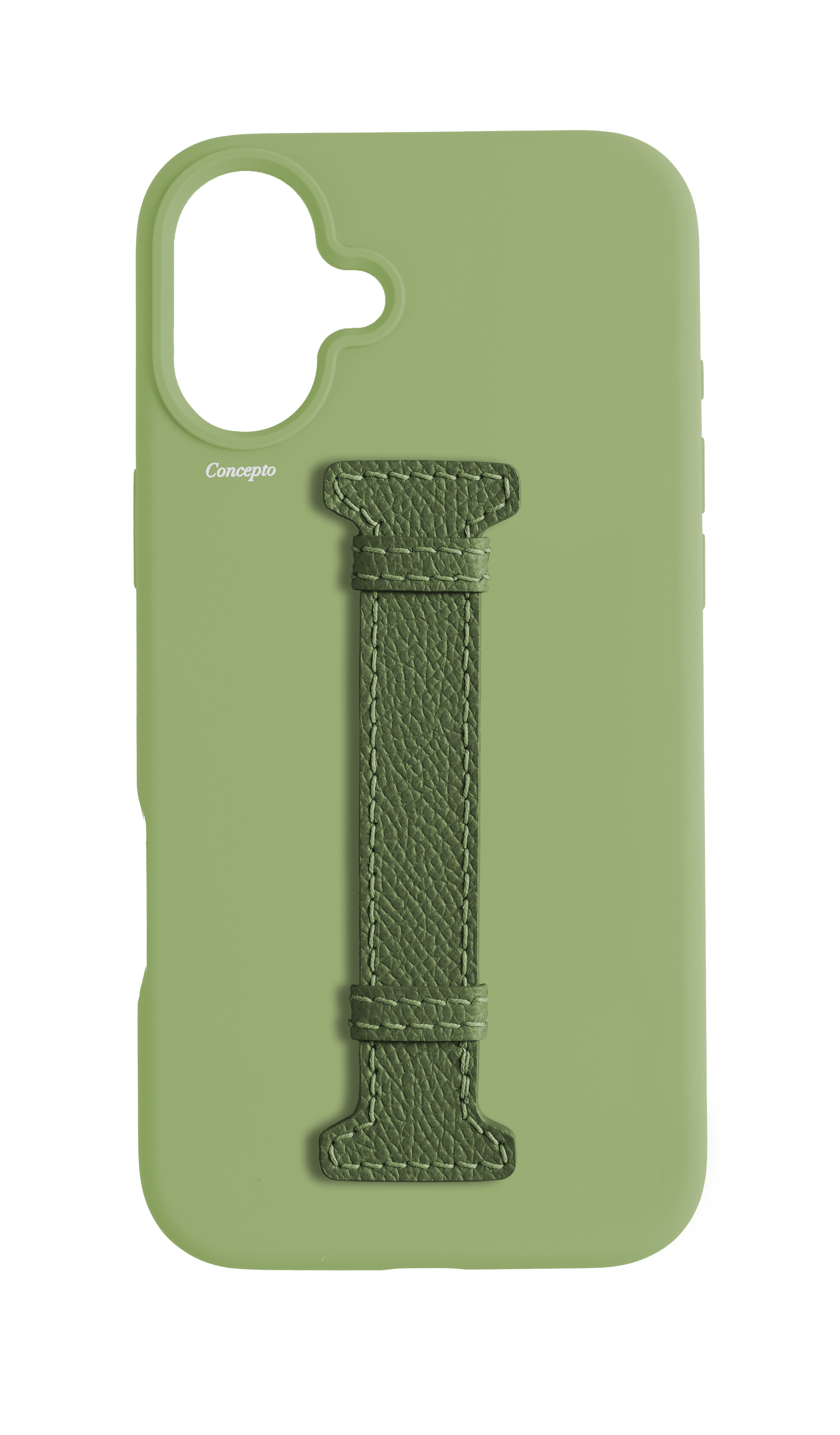 Avocado Silicon Middle Strap Case
