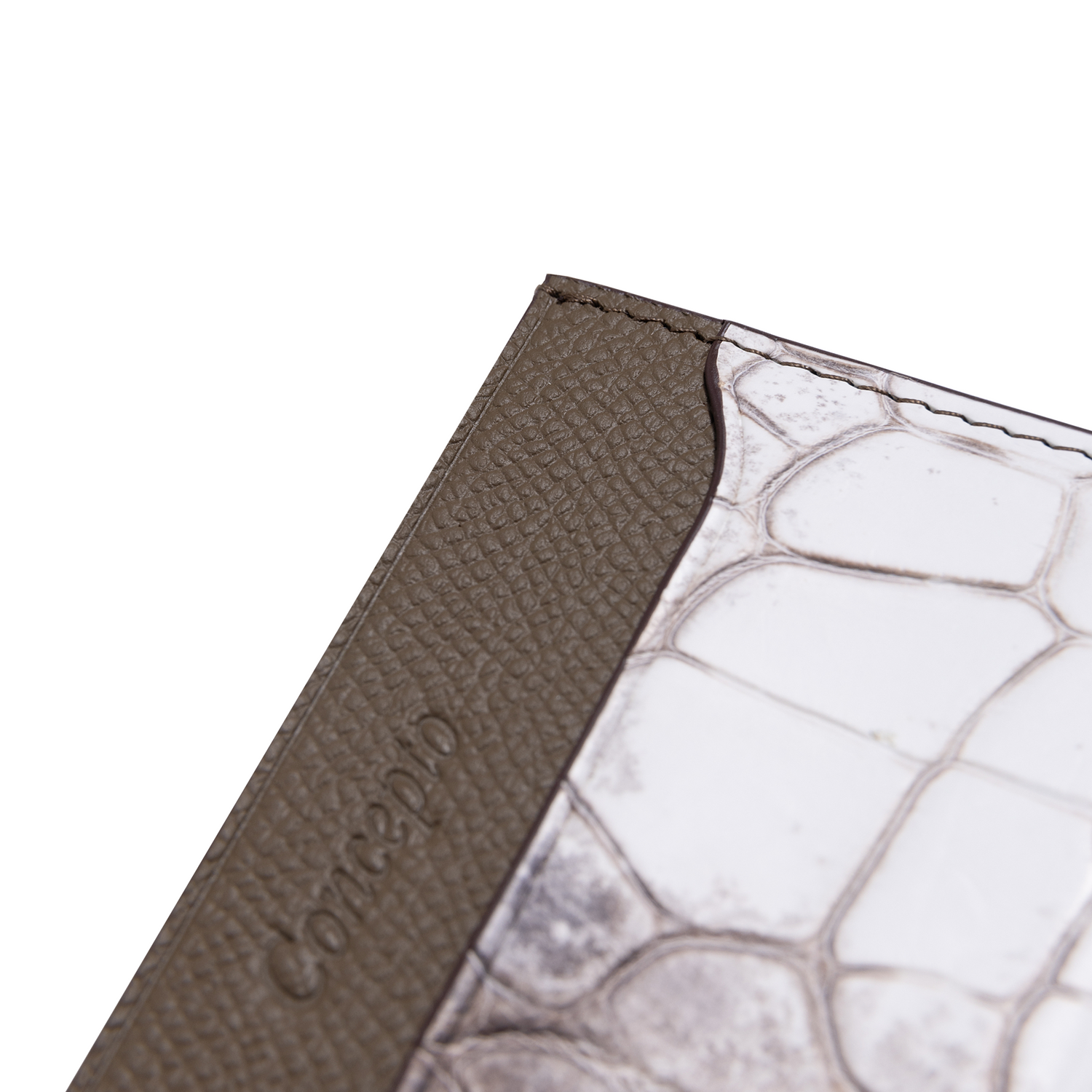 Taupe Himalayan Crocodile Cardholder
