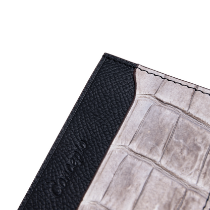 Black Himalayan Crocodile Cardholder