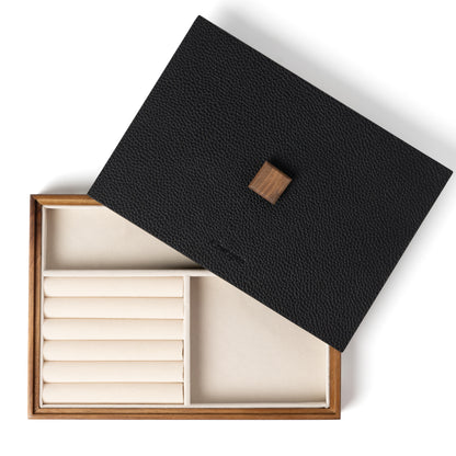Walnut Wood x Black Jewelry Box