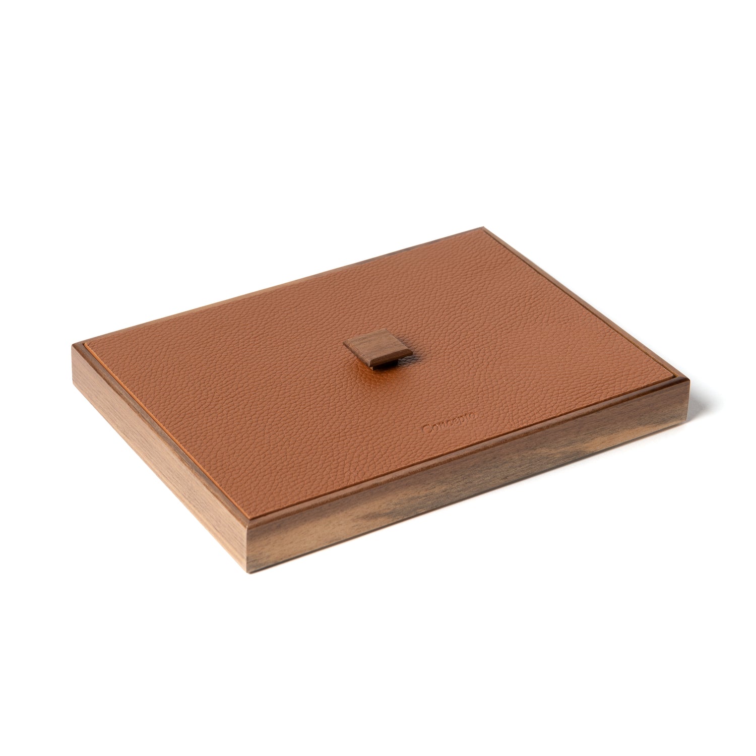 Walnut Wood x Tan Jewelry Box