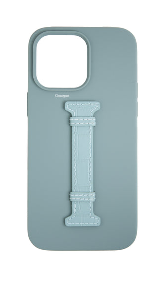 Light Blue Silicon Middle Strap Case