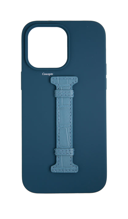 Navy Silicon Middle Strap Case