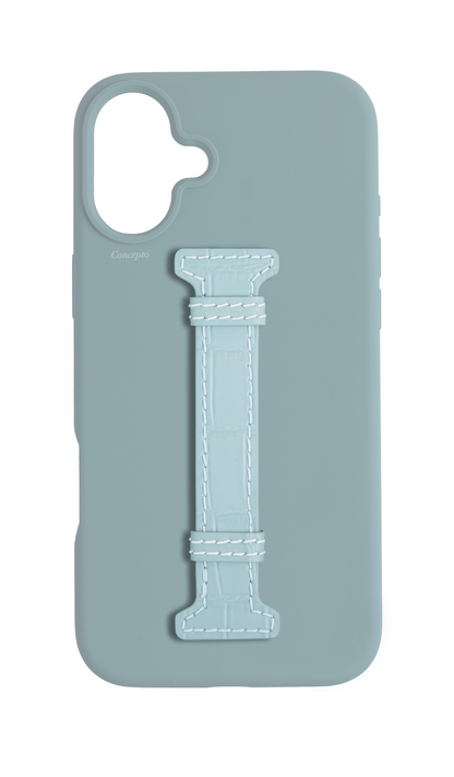 Light Blue Silicon Middle Strap Case