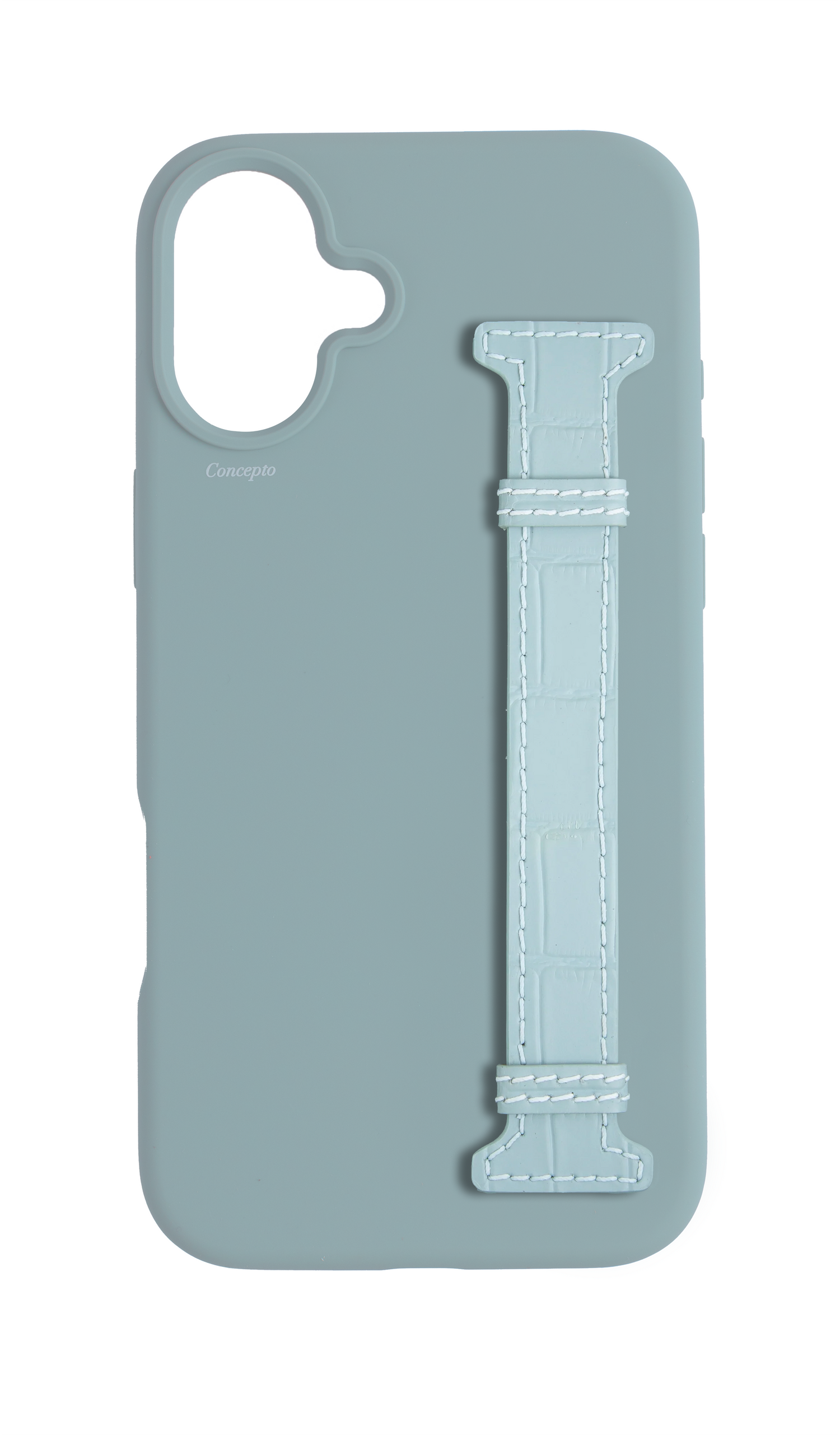 Light Blue Silicon Side Strap Case
