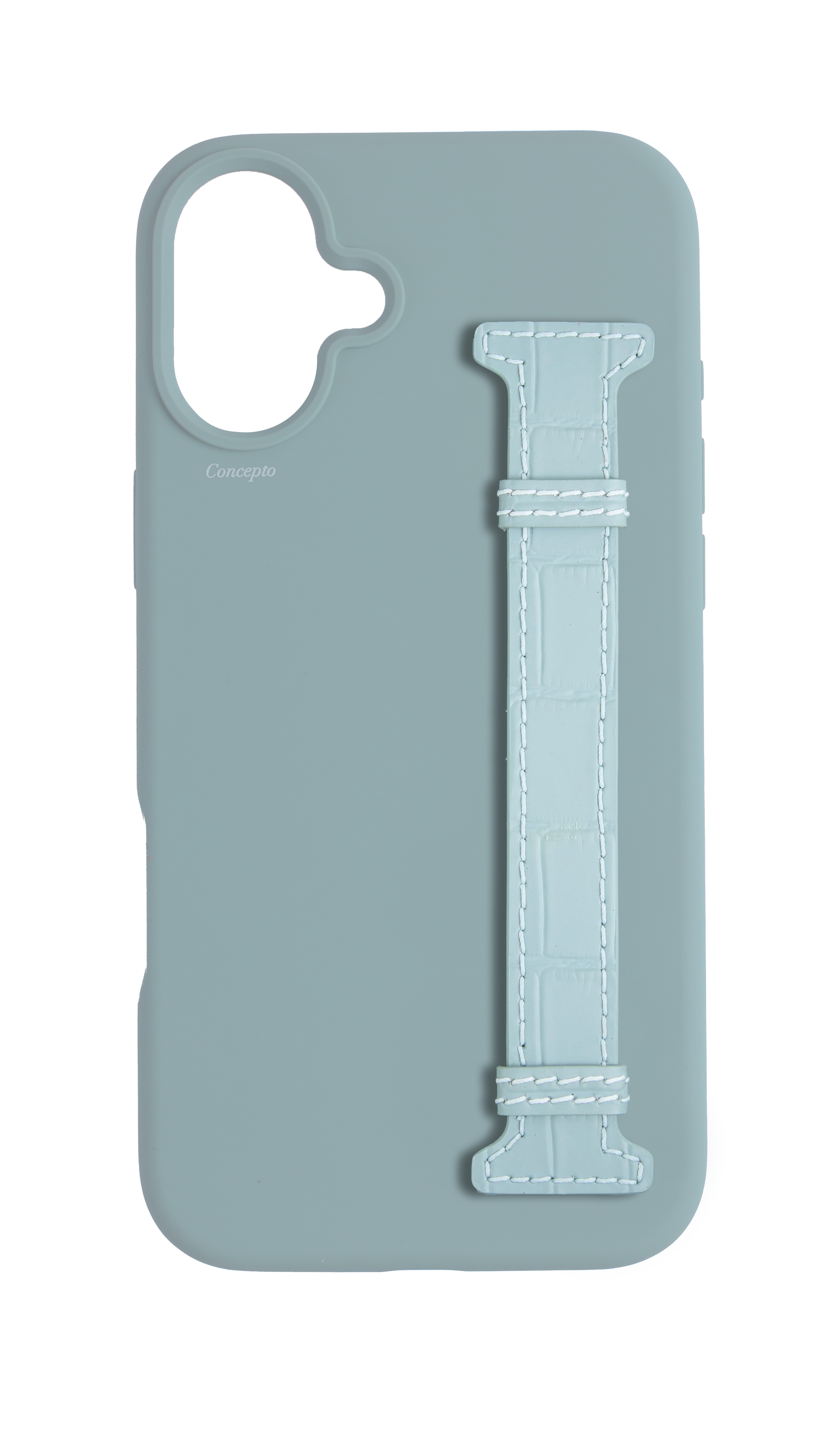 Light Blue Silicon Side Strap Case
