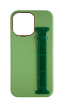 Leaf Green / Royal Green Exotic Crocodile Side Strap Case