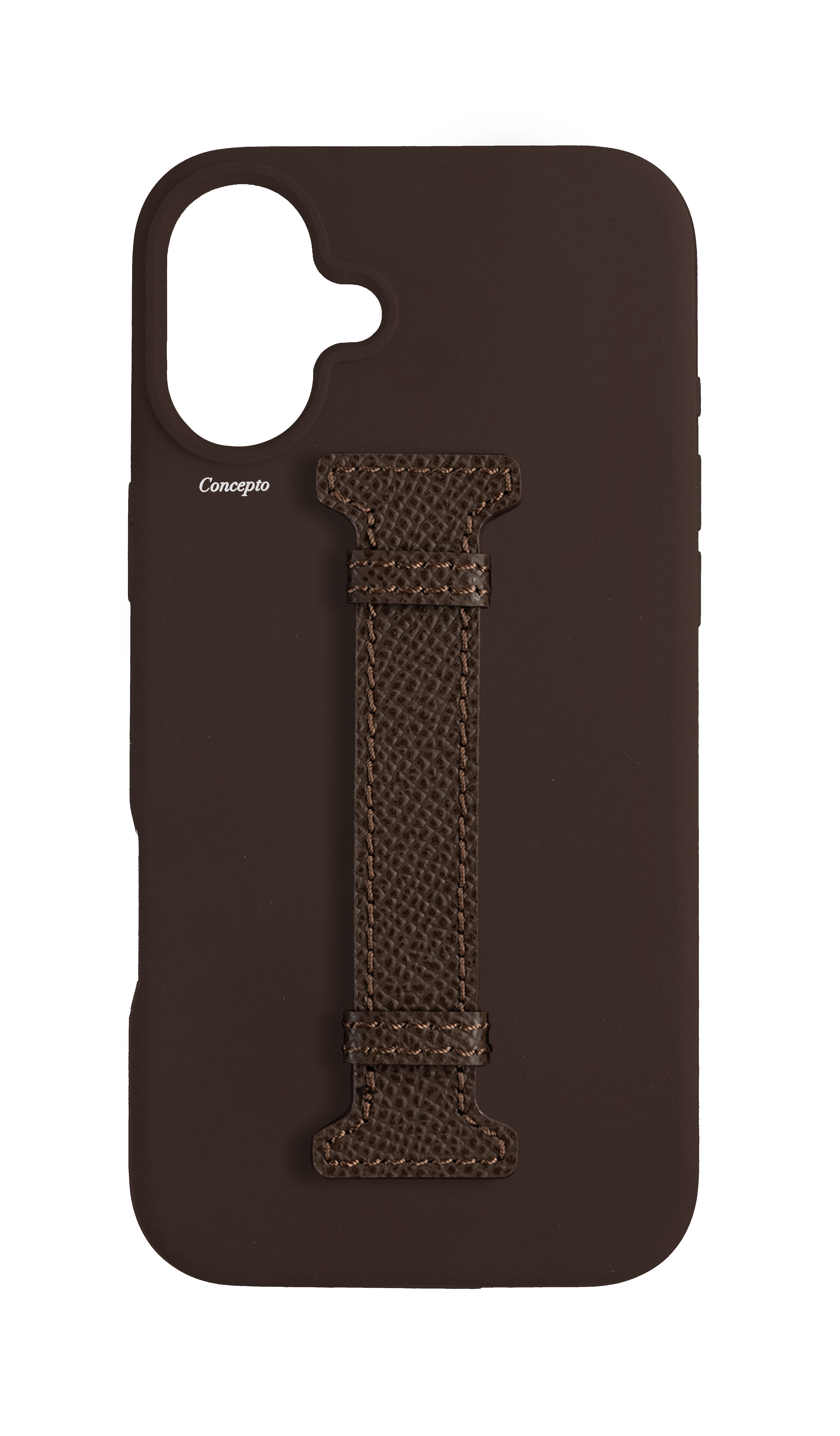 Brown Silicon Middle Strap Case