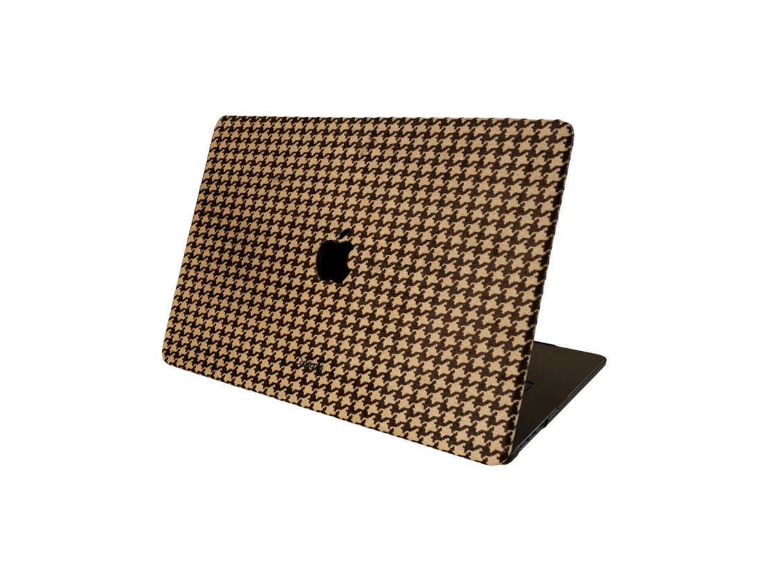 Houndstooth Macbook Case - Natural Haircalf
