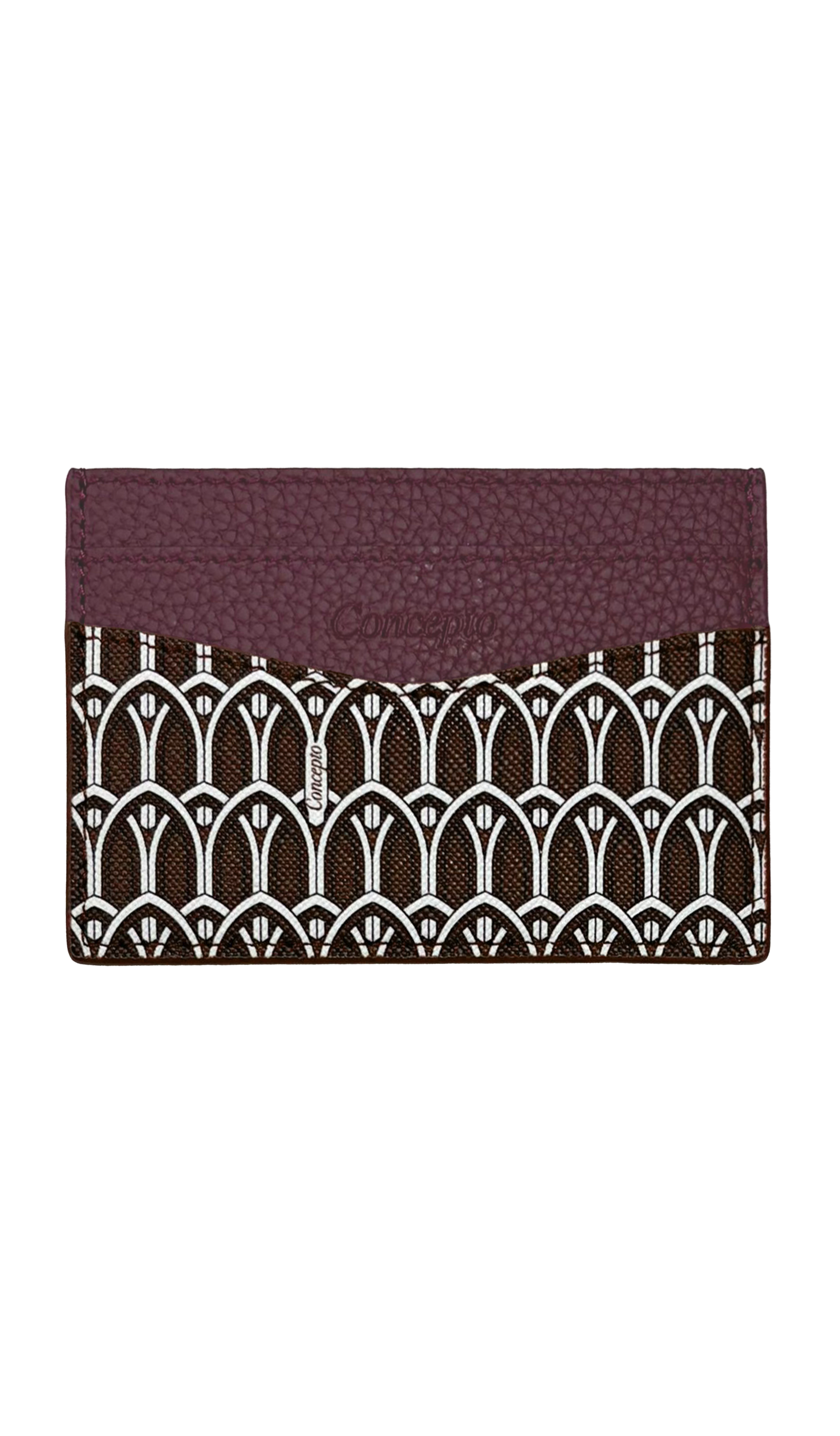 Maroon Monogram Cardholder