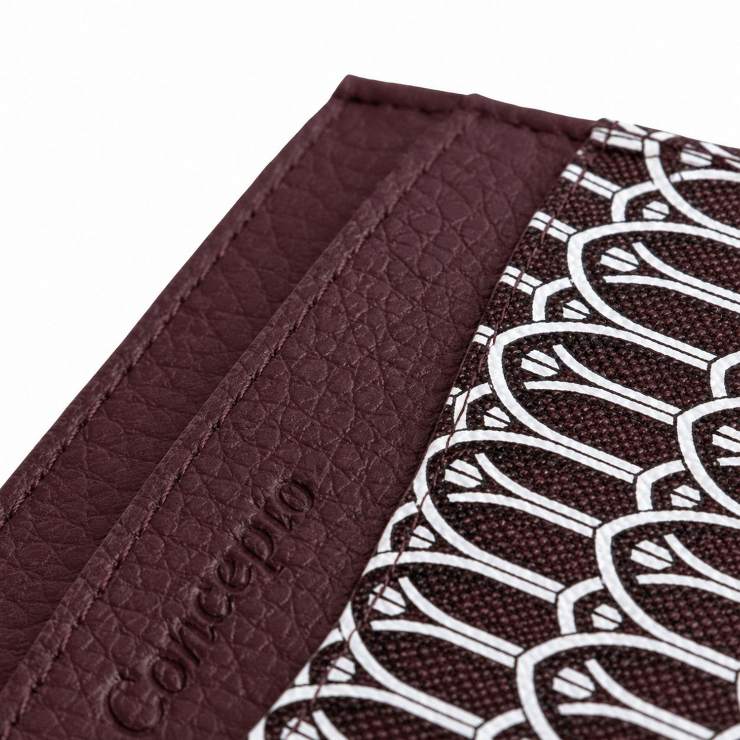 Maroon Monogram Cardholder