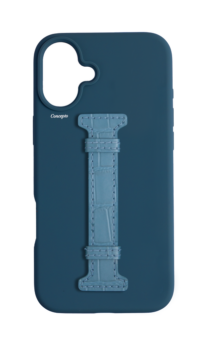 Navy Silicon Middle Strap Case