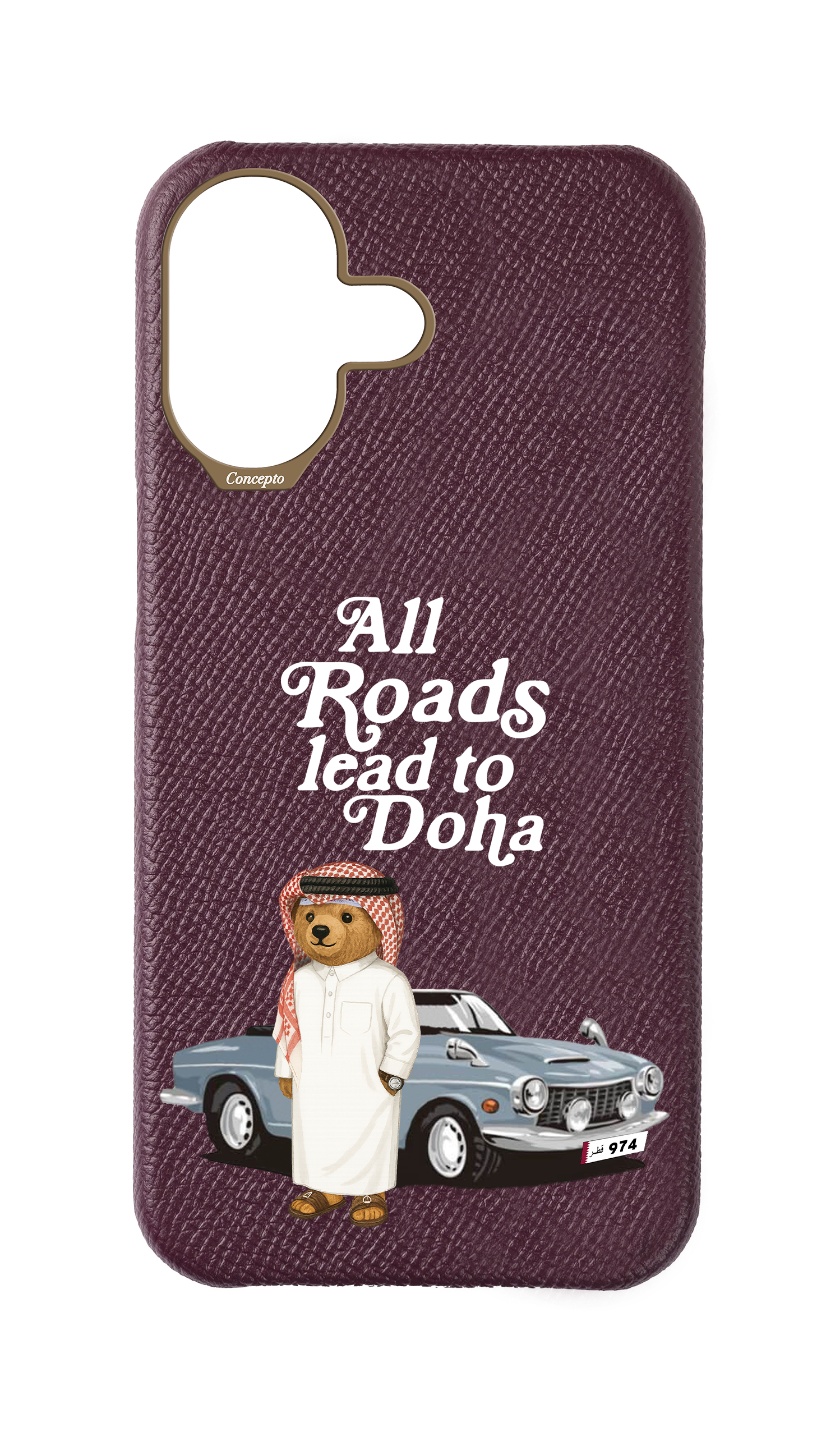 Maroon Strapless Case - Qatar