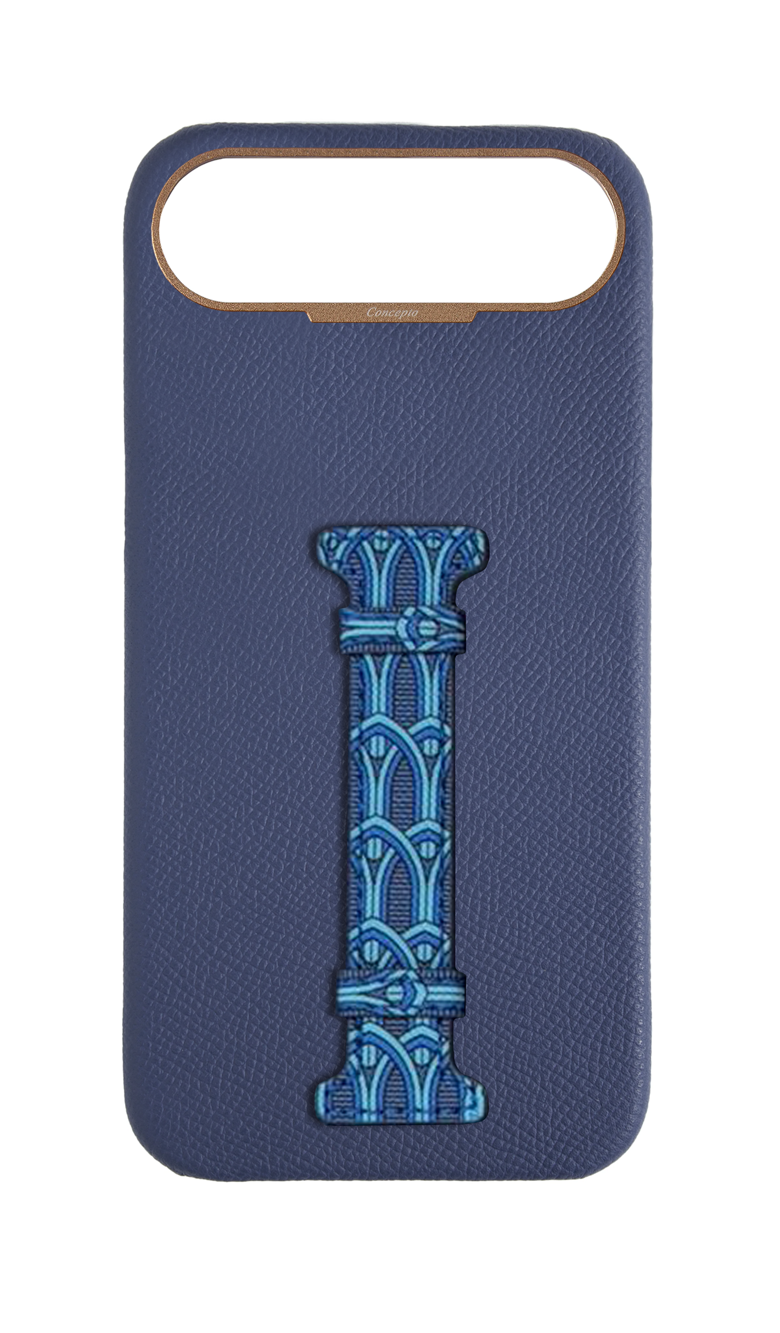 Blue Monogram Middle Strap Case