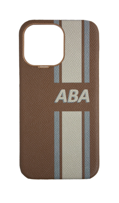 Striped Taupe Strapless Case