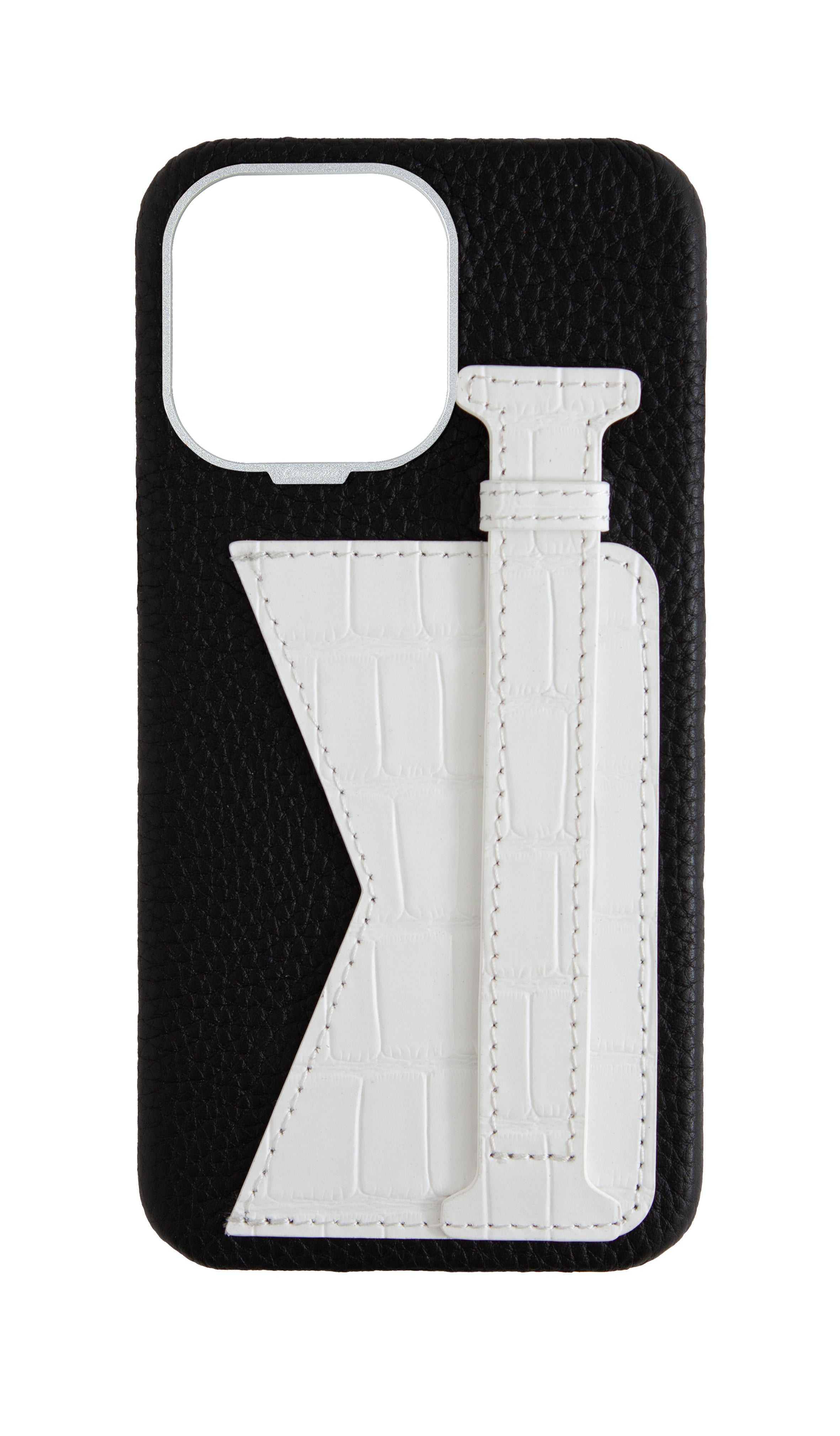 Matte White Embossed Duo Crocodile Case