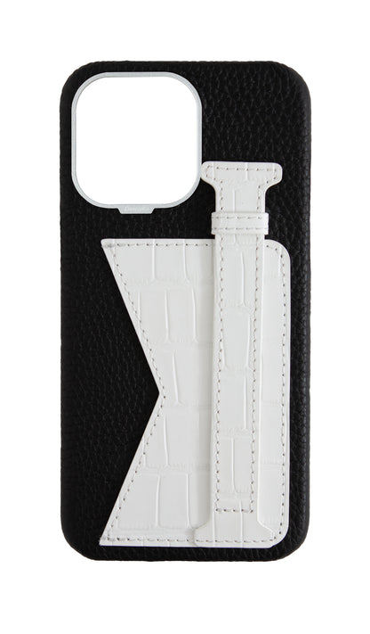 Matte White Embossed Duo Crocodile Case