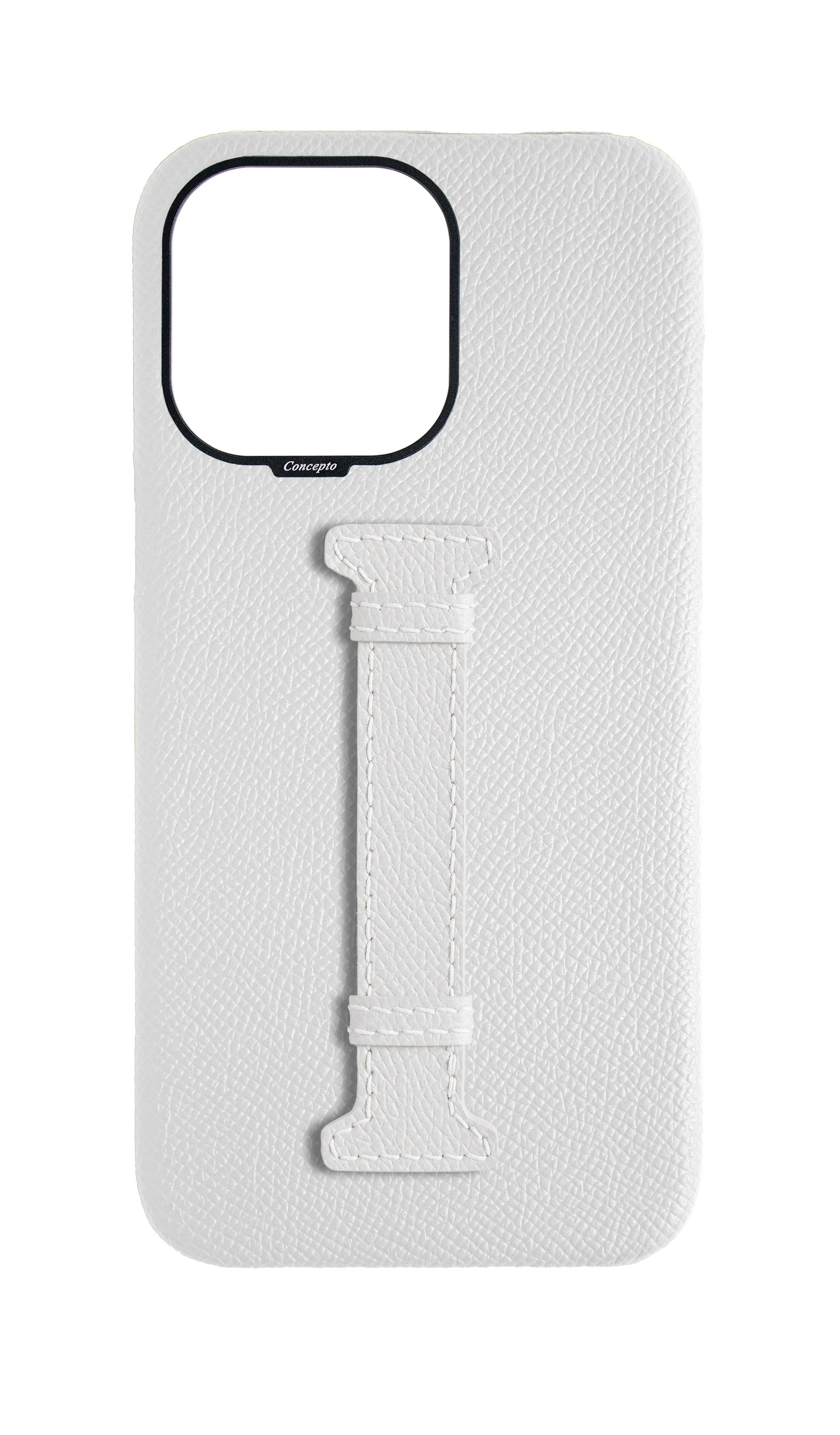 White Epsom Middle Strap Case