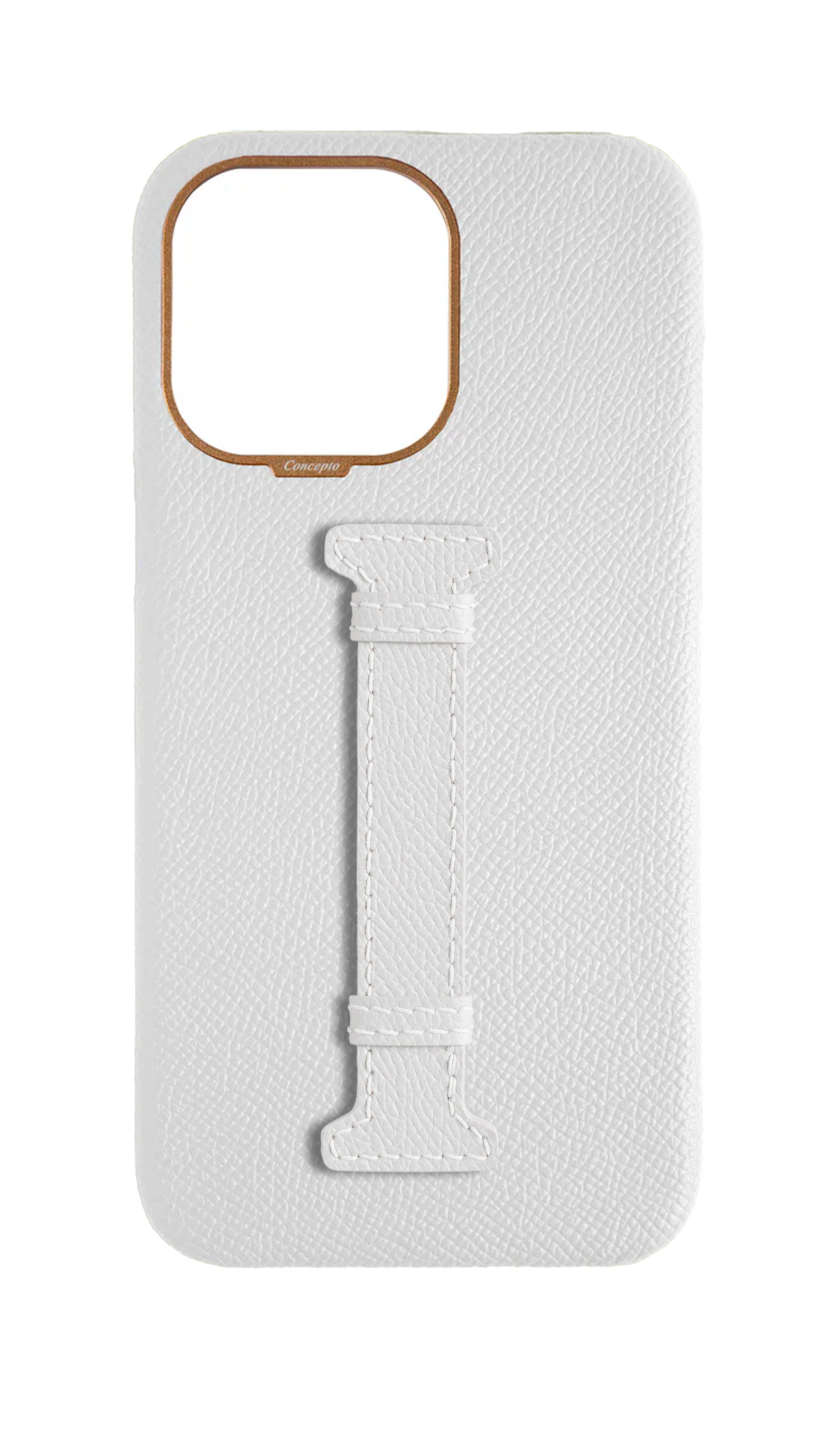 White Epsom Middle Strap Case