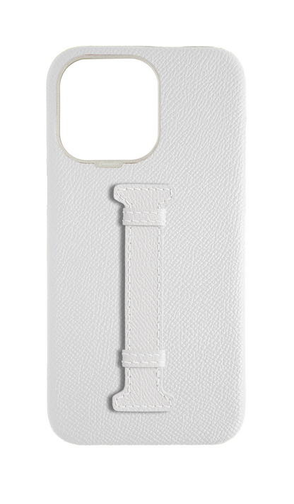 White Epsom Middle Strap Case