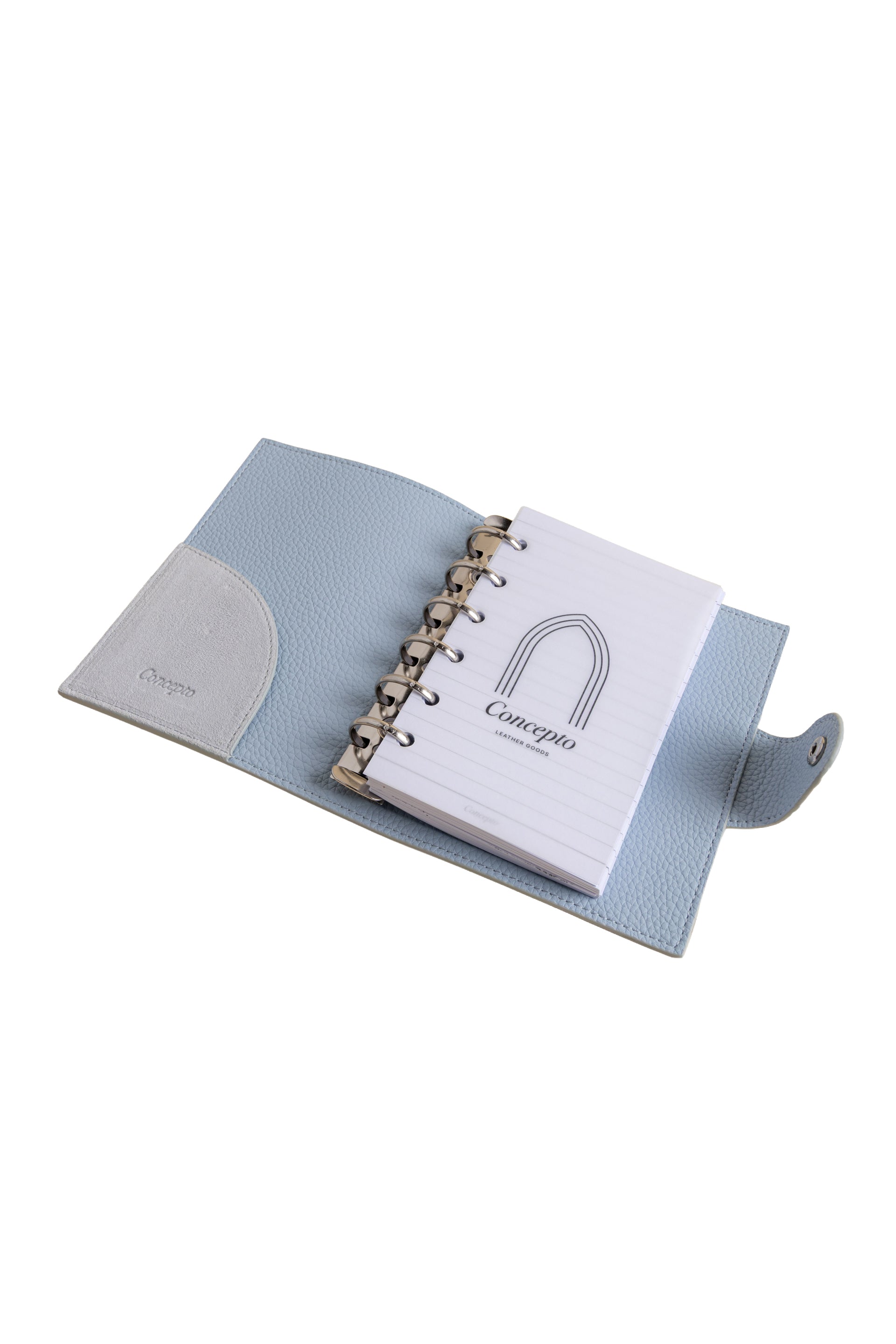 Small Mist Grey Suede Notebook