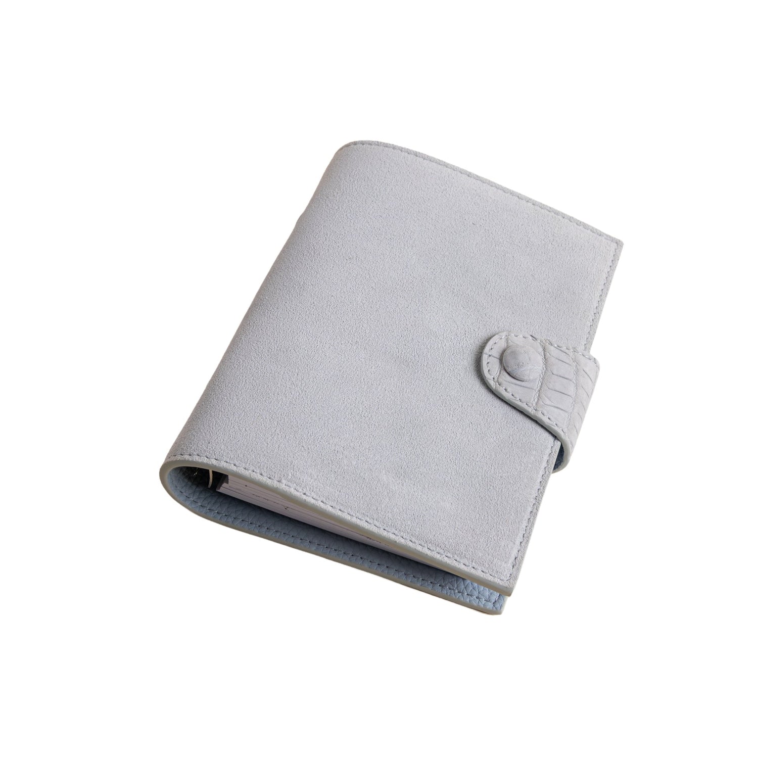 Small Mist Grey Suede Notebook