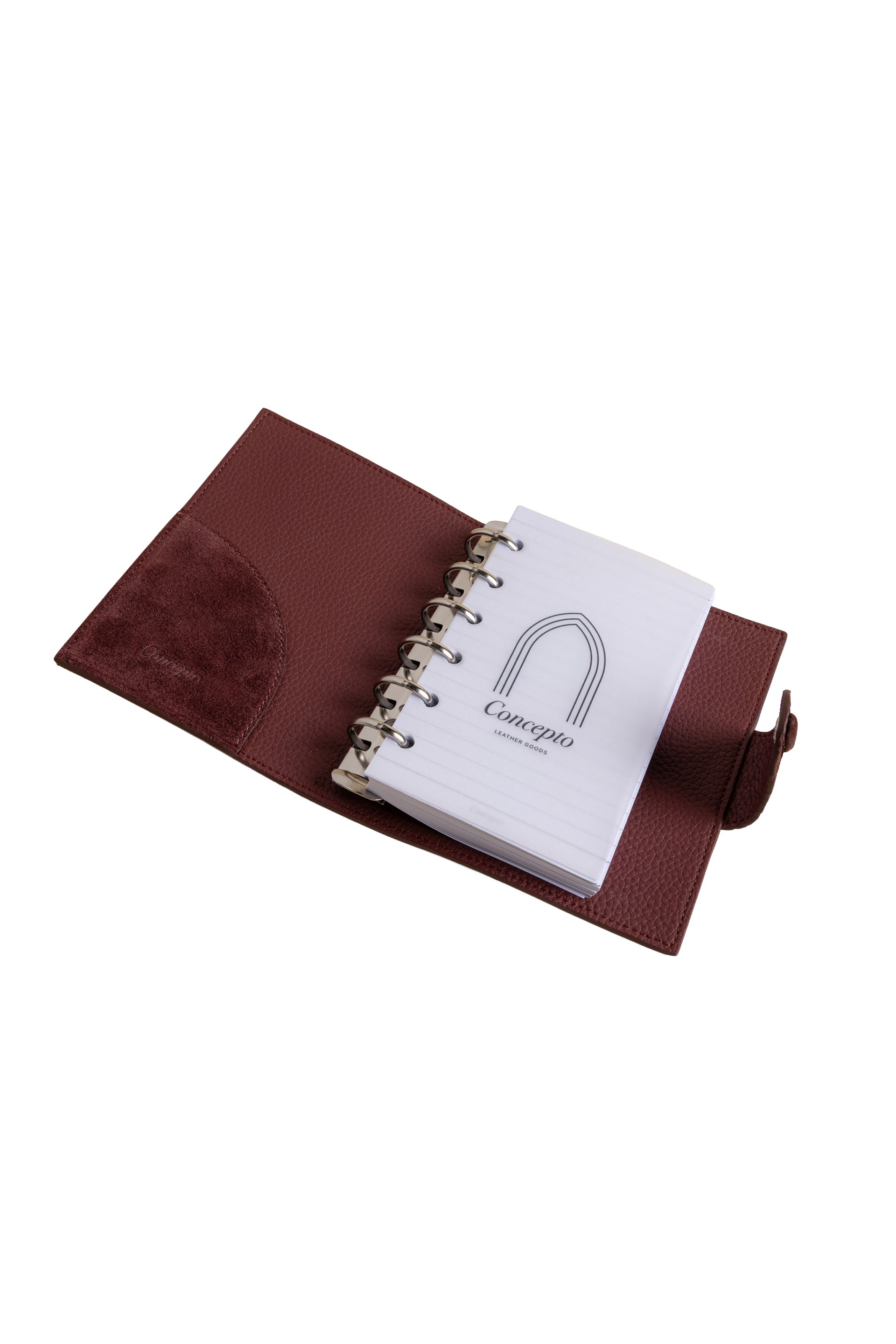 Small Burgundy Suede Notebook