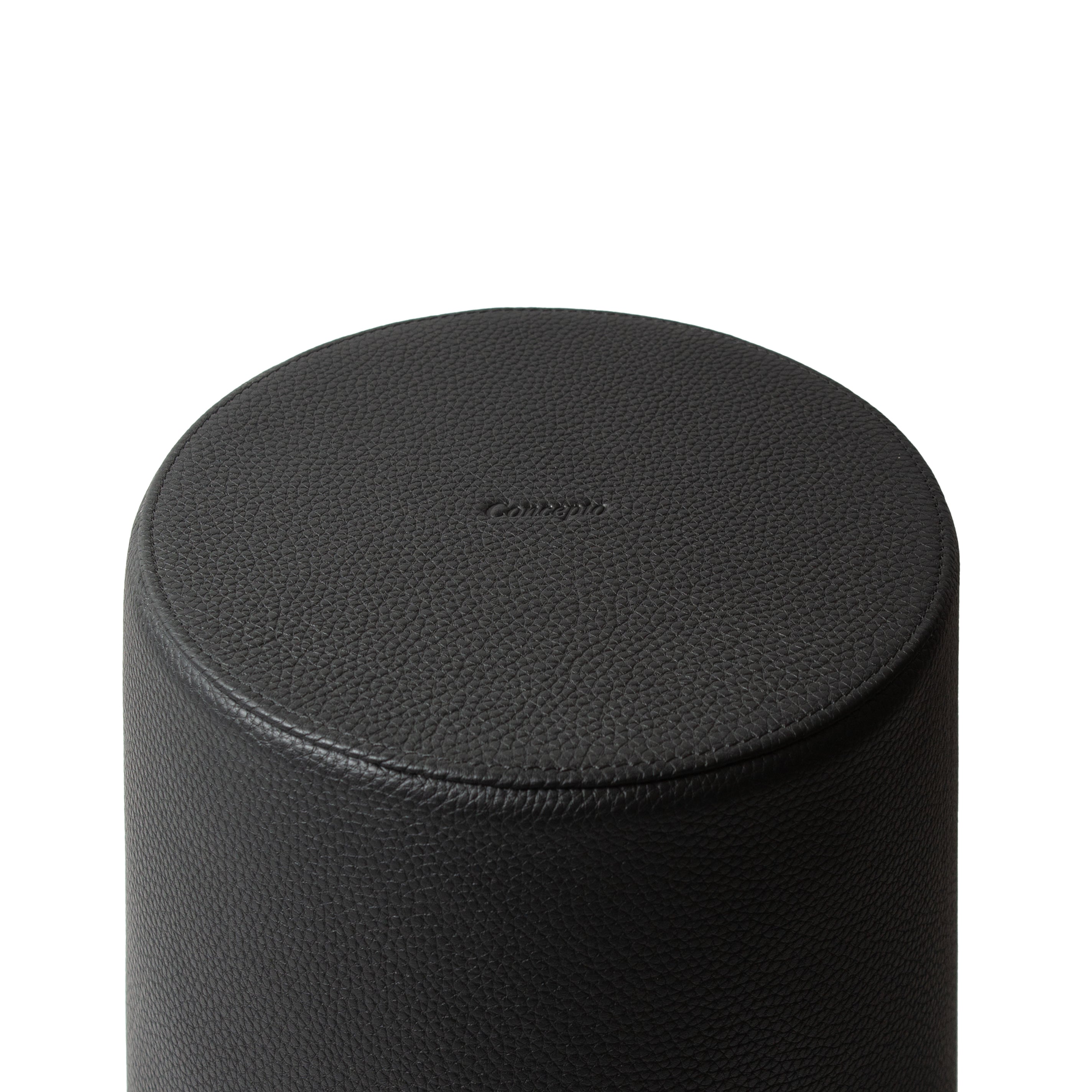 Black / Camel Leather Waste Bin