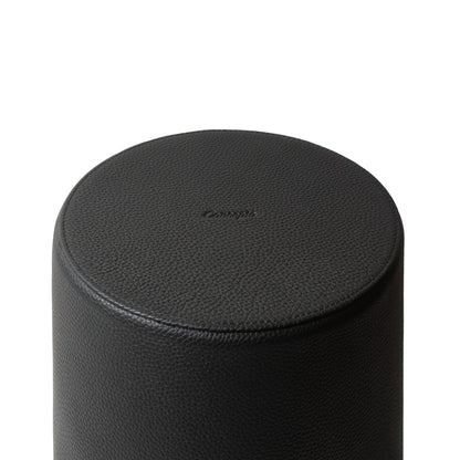 Black / Camel Leather Waste Bin