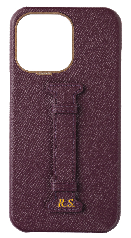 Customized Maroon Epsom Middle Strap Case