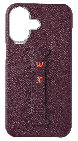 Customized Maroon Epsom Middle Strap Case