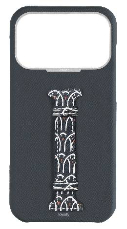 Customized Grey Monogram Middle Strap Case