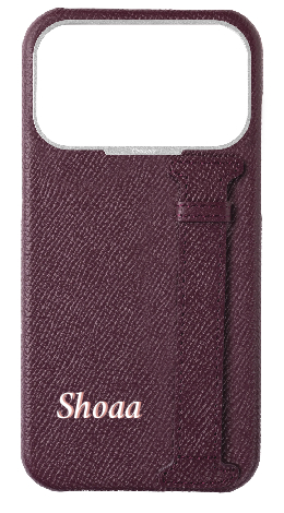 Customized Maroon Epsom Side Strap Case